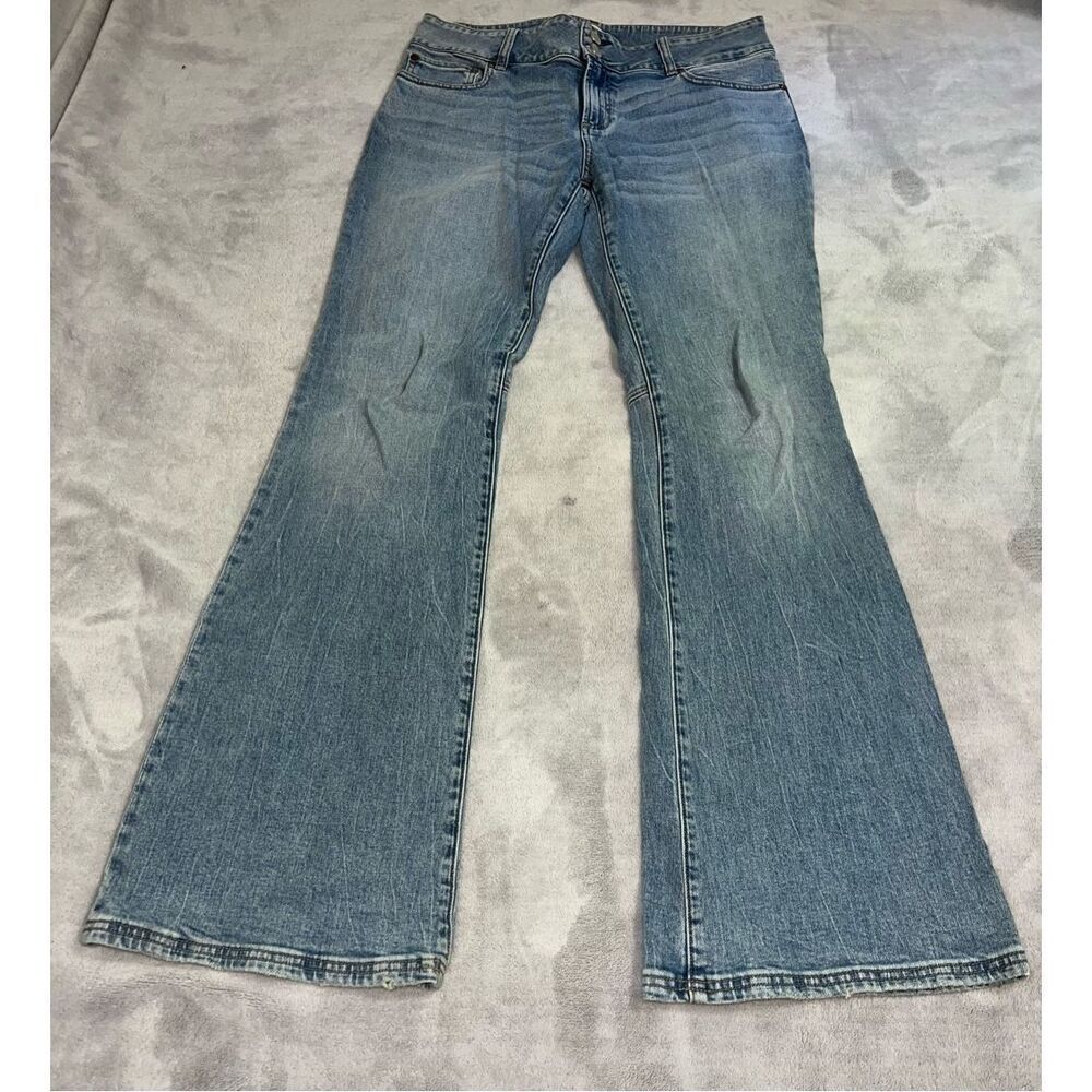 Alice & Olivia Cotton Flare Medium Wash Jeans 30 - Picture 7 of 10